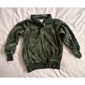 Analogie by Lil Legs Green Velvet Velour Henley Top Shirt Sweater Boys 3T